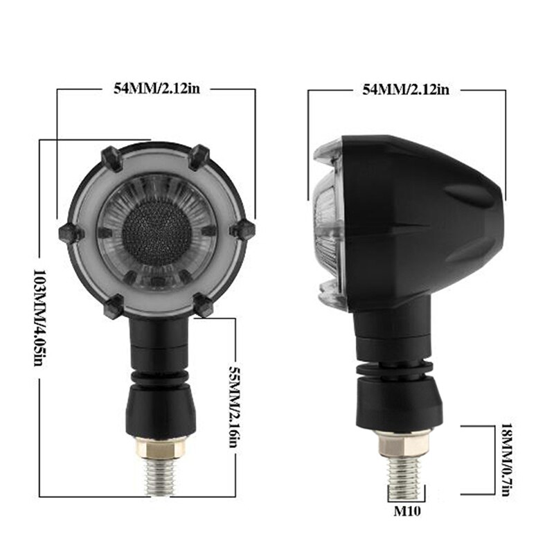2Pcs/Pair Motorcycle Turn Lights Modified Waterproof LED Decorative Accessories Signal Lights Motors Daytime Running Lights