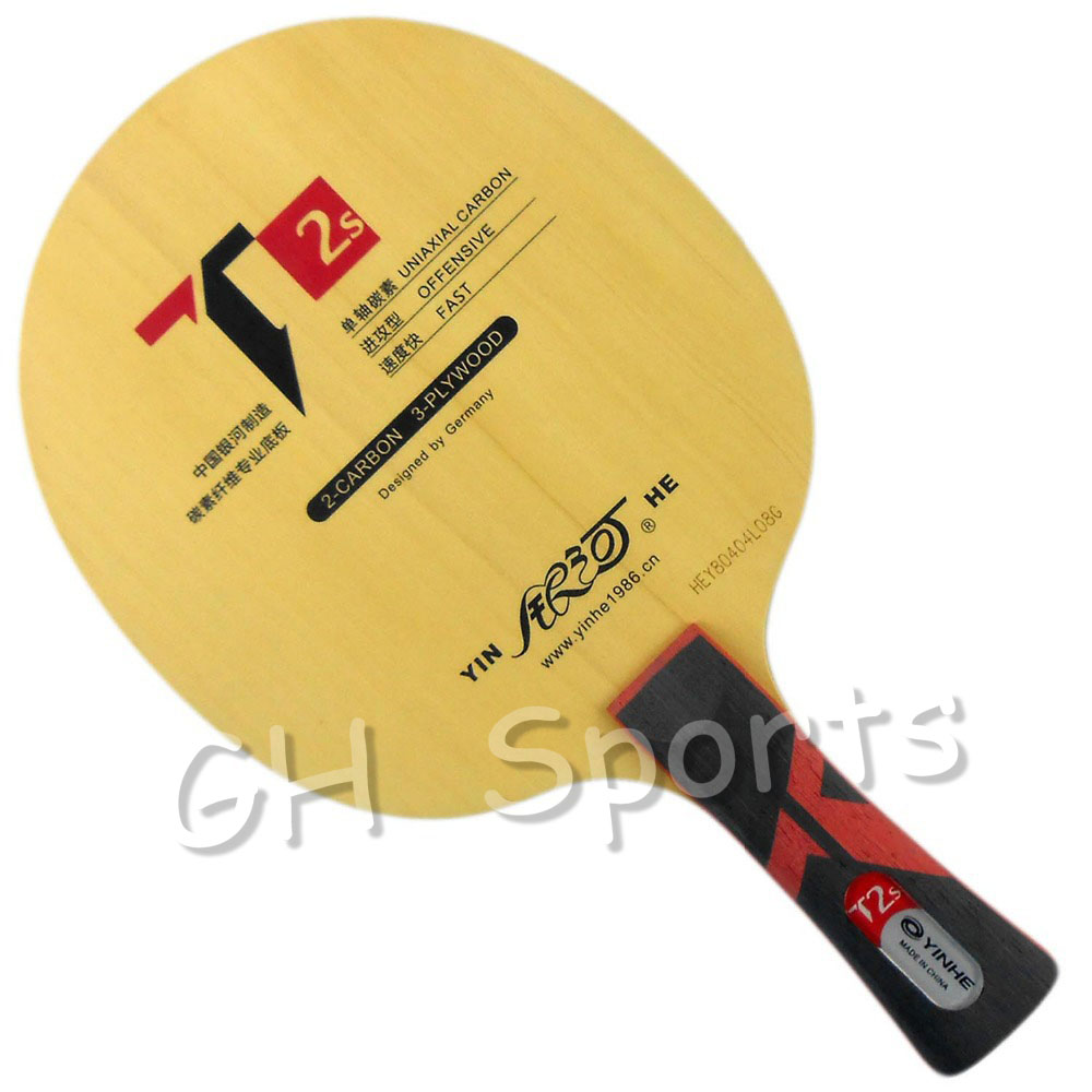 YINHE T2S Tafeltennis Blade (T-2S, 3 + 2 Hinoki Carbon, PRIMORAC CARBON Structuur) t2 Racket Ping Pong Bat Peddel Peddel