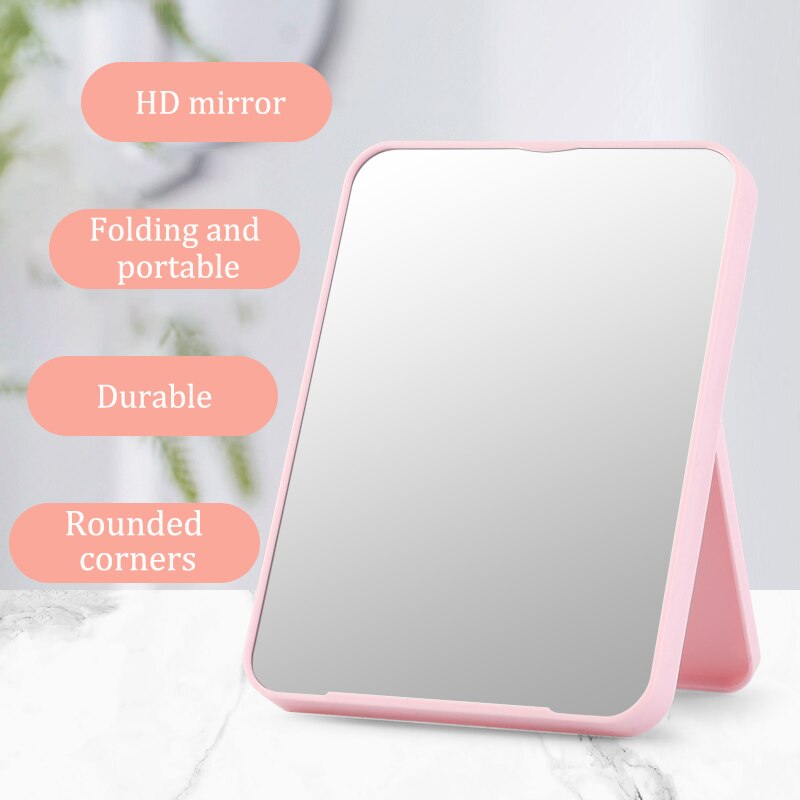 Makeup Mirrow With Light 3 Color 3 Dimmer Switch Rechargeable Tabletop Bathroom Travel Cosmetic Mirror With LED Light For Makeup