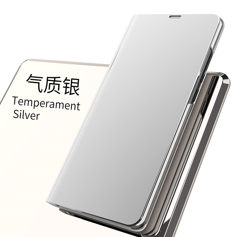 Mirror Case For Huawei Honor 9X Global 9 X Lite Cases Book Flip Cover Leather + PC Full Protector Honor 9X Premium Case STK-LX1: Honor 9X ( STK-LX1 ) / Silver