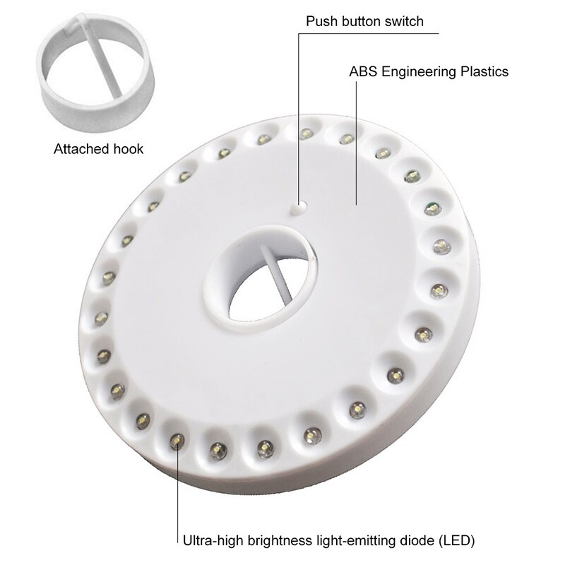 Durable Portable Pole Light 48/36/24 Led Bulb Outdoor Garden Yard Lawn Night Lights Lantern Poles Umbrella Light