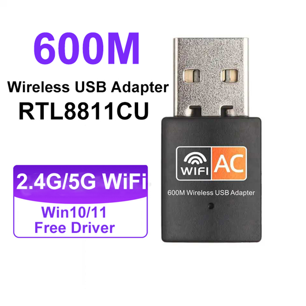 Adattatore WiFi dual-band 600Mbps Antenna USB Adattatore Wifi USB 2.4g 5GHz Scheda di rete wireless Adaptador Wifi