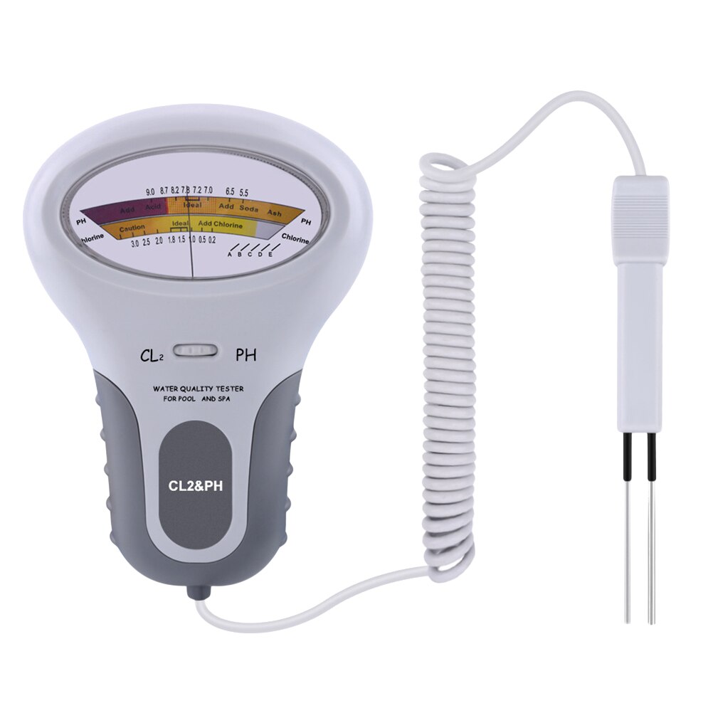 Swimming Pool Water Tester Spring Pool Spa Aquarium Portable PH Meter Residual Chlorine Detector CL2 Chlorine Tester