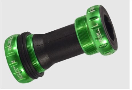 Tretlager 68/73mm Fahrrad Achse MTB Road Radfahren Tretlager Wasserdicht CNC Aluminium Legierung BB Kurbel Set achse Teile: green