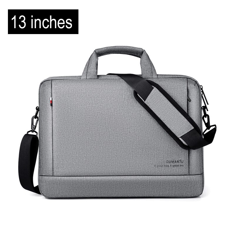 Unisex Oxford Aktentasche Laptop Taschen Business Büro Handtaschen Dokumente Lagerung Tasche Einfarbig Wasserdichte Reisetaschen XA755ZC: 13.3inch Light gray