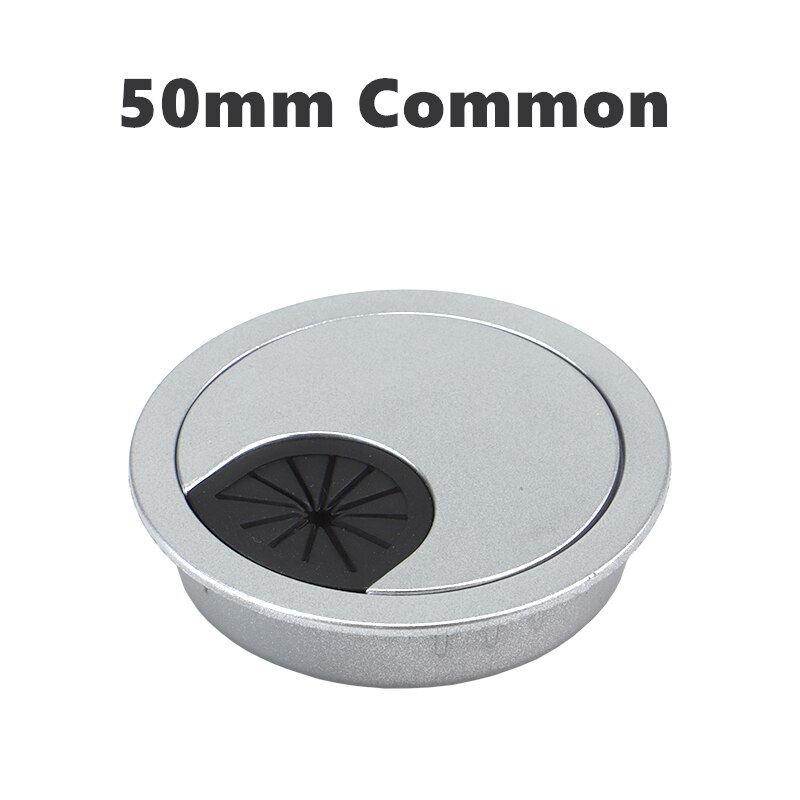 1PC Desk Table Plastic Cable Hole Cover PC Computer Round Wire Tidy Grommet Organizer: 50mm common