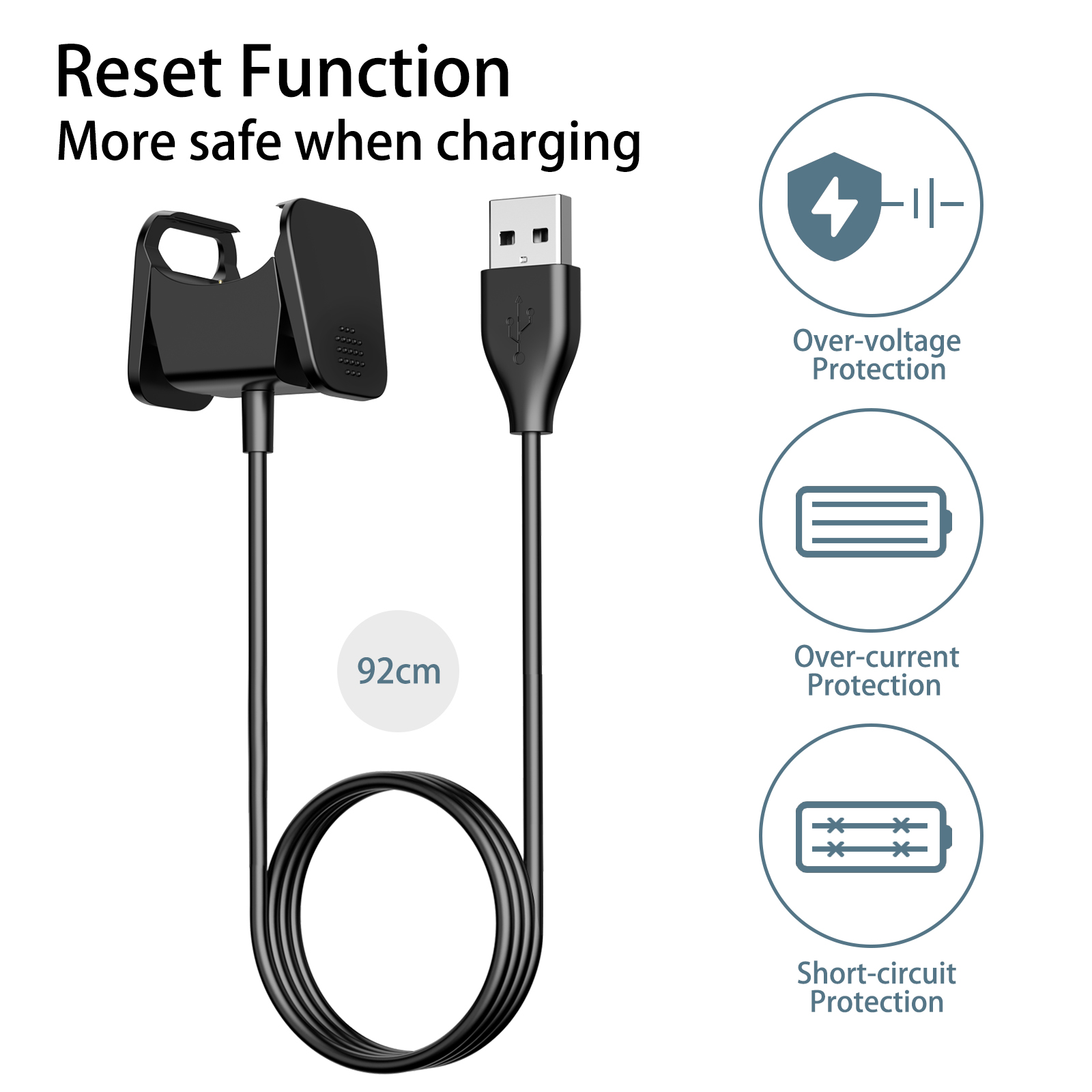 USB-kabeloplader voor Fitbit Charge 3/Charge 4 Opladen USB-kabel Dock Vervangbare oplader voor Fitbit Charge 4 3 Dock-adapter