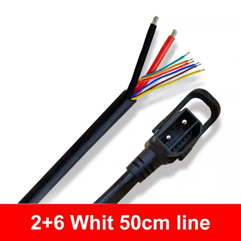 Charging Plug 2+1+5 E-Bike Lithium Battery Connector Electric Vehicle 2+4/2+6 Charging Port Cord Adapter Male and Female Socket: Orange