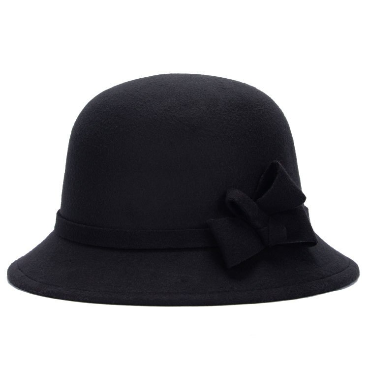 Femmes chapeau casquette femme classique haut style rétro chapeau femmes hiver Vintage seau casquette femmes élégantes accessoires de chapeau haut de forme Fedoras: 06