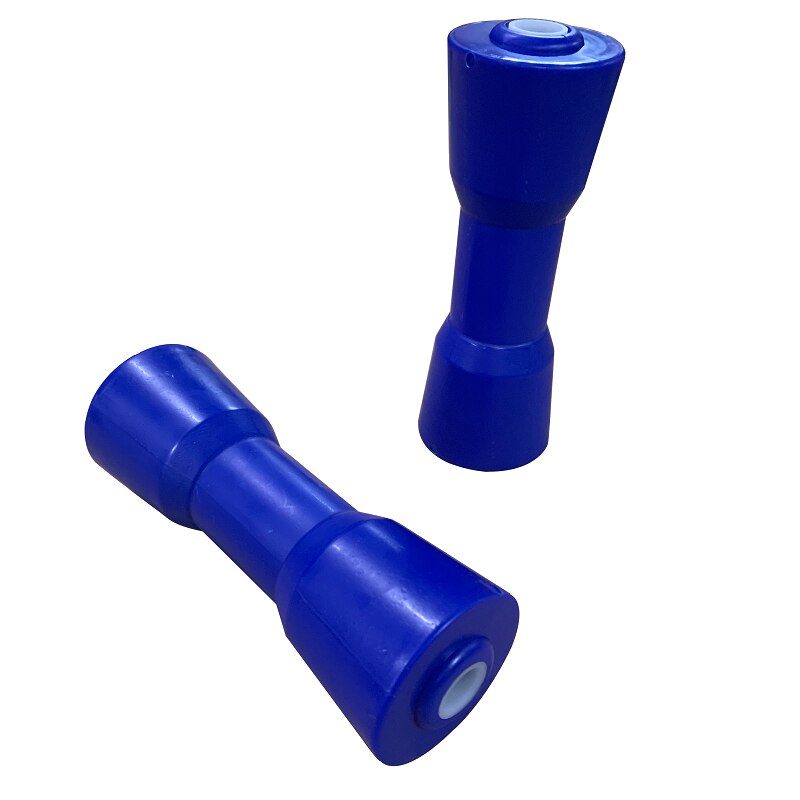 Boat Trailer Keel Roller 8" Self Centre Blue Hard Plastic 200mm Self Centering