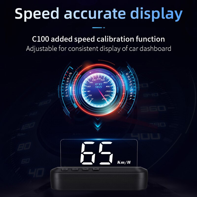 Bil display bil universal obd hd speed projektor hud heads-up display  nj88