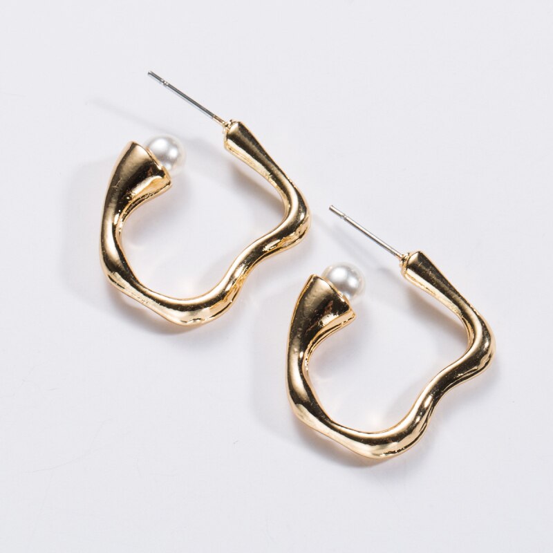 Find Me Shell Rhinestone Earrings Hairpins Jewelry Set for Women Simple Alloy Imitation Pearl Hair Clips Accessories