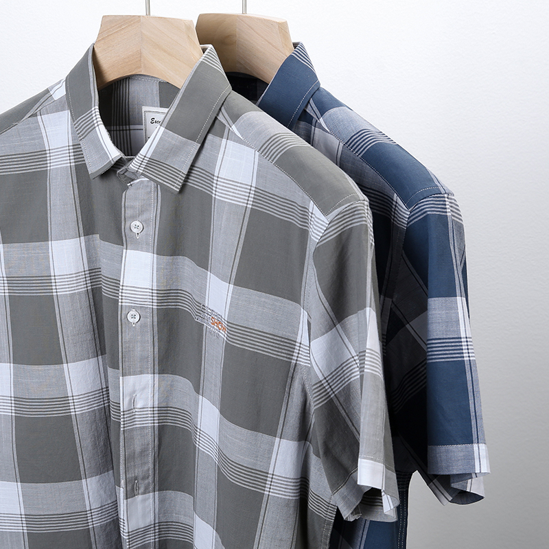 Cotton Men's Thin Short Sleeve Shirts 2022 Summer Arrivals Men's Smart Casual Classic Plaid Button Up Shirt