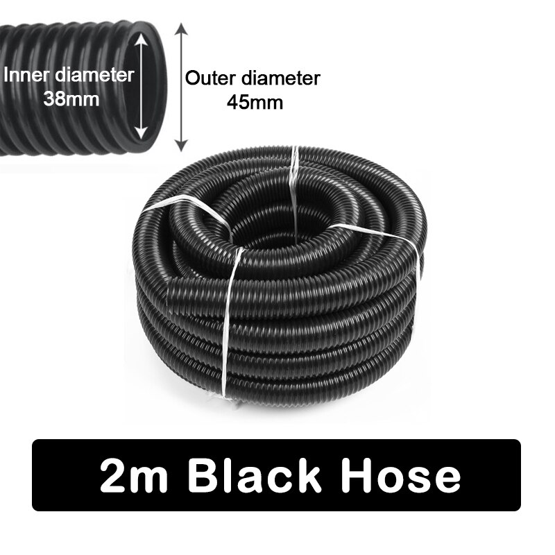 Slang Voor Stofzuiger Binnendiameter 32/38/40/50Mm Draad Slang Fabriek Balg Connector Voor stofzuiger Vacuüm Buis: 2m Black Hose(38mm)