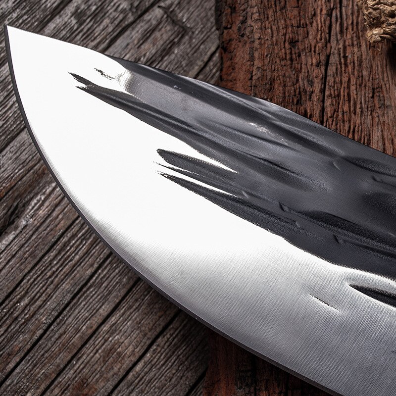 Chines Chef Knife Handmade Forged Kitchen Knife Bone Chopping Knife Forged Meat Bone Cleaver Vegetables Chef Slicing