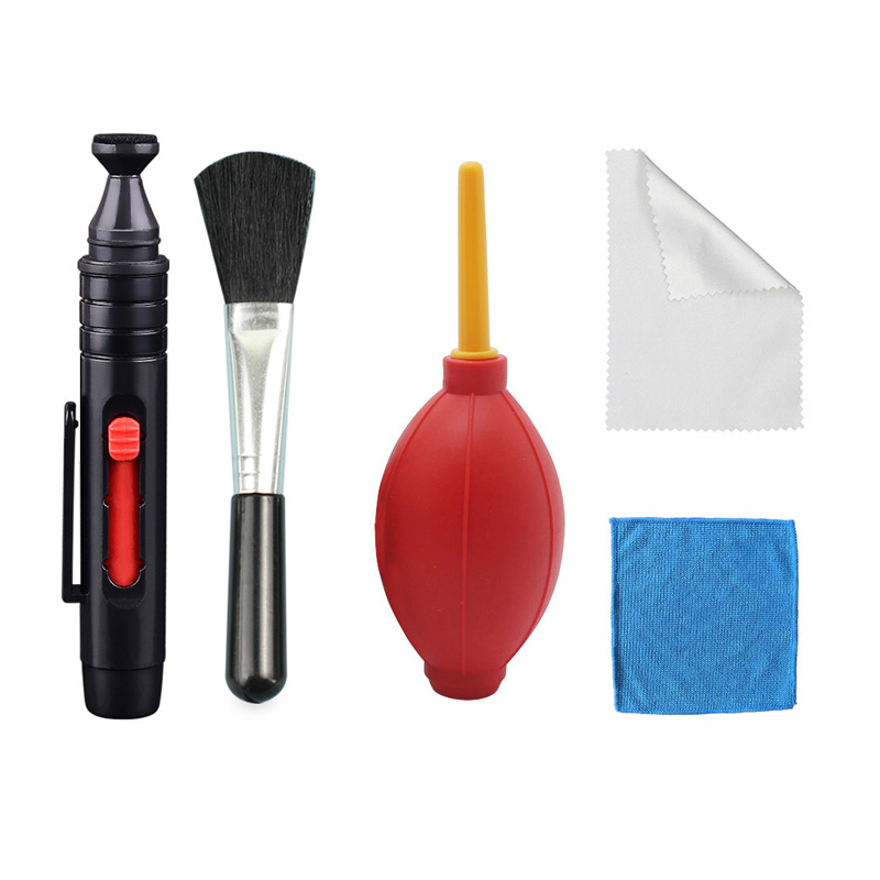 5-teiliges Kamera-Reinigungsset, Luftgebläse + Linsenbürsten + Reinigungsstift + Reinigungstuch für Kameraobjektive und Filter, Sensorbildschirm, LCD: verrotten