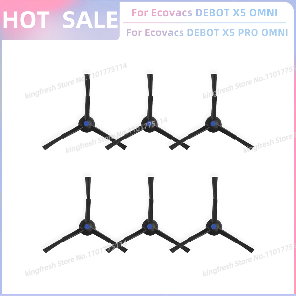 Compatible con piezas de repuesto para aspiradora robot Ecovacs Debot X5 OMNI / X5 PRO OMNI / X5 PRO - rodillo principal, cepillo lateral, filtro Hepa, paño de fregona, bolsa de polvo, accesorios: Borgoña