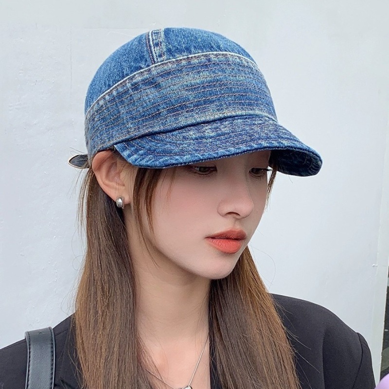 Gorra vaquera de ala suave para mujer, sombrero de pescador antiguo lavado Retro pequeño, sombrilla plegable, sombrero ecuestre