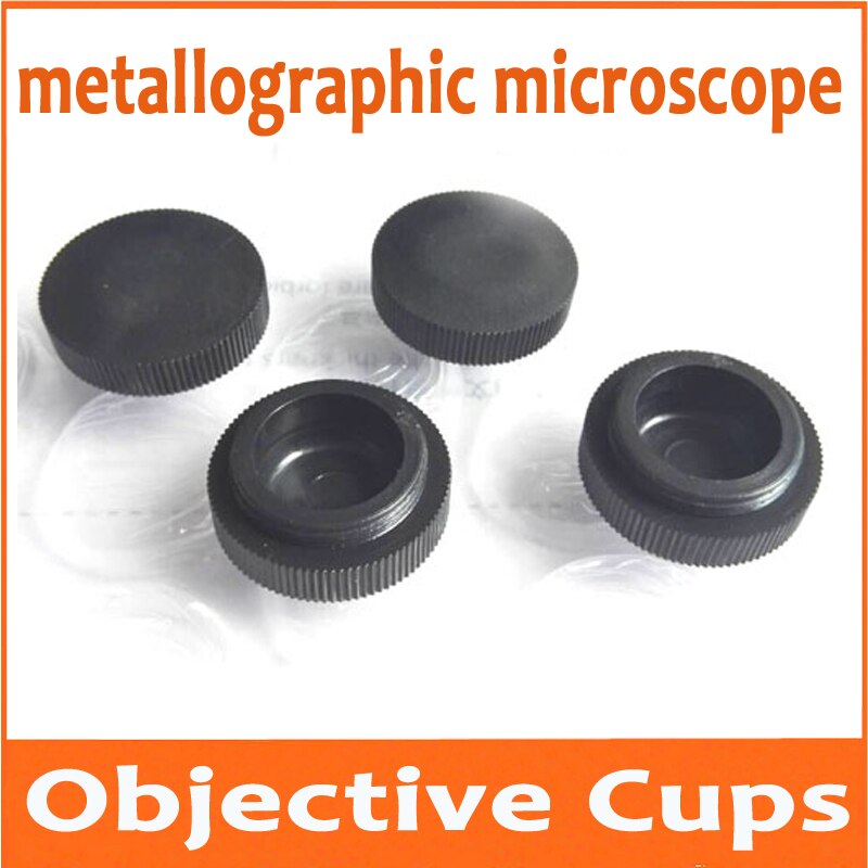 4pcs Plastic Objective lens cap Dust-proof cap for objective converter metallographic microscope Standard screw Objective caps