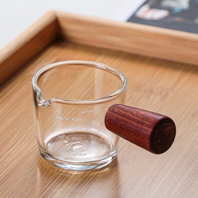 Glass Milk Glass 75 + 45Ml Glass Measuring Cup High Borosilicate Glass Pressure Mouth Cup Coffee Cup