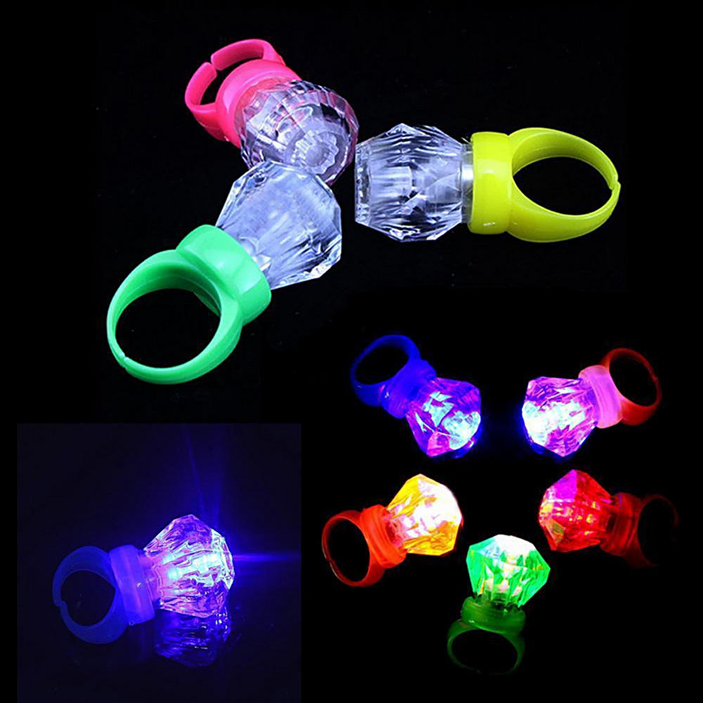 10Pcs LED Children Finger Lights Toys Kids Boys Girls Dazzle Colour Finger Ring Toy Event Party Festival Lantern