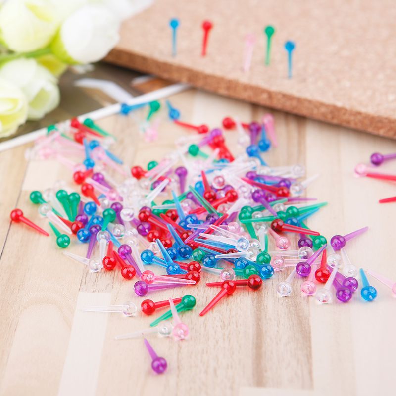 200pcs Plastic Safety Push Pins Thumbtacks For Dressmaking Scarf Tailor Offices Schools Supplies
