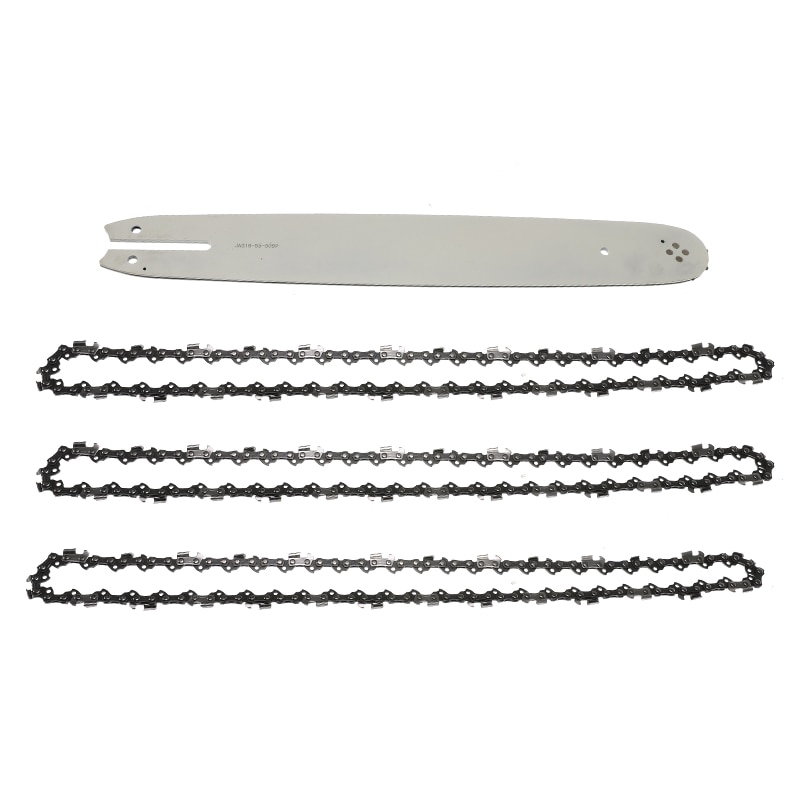 16 Inch 3/8LP 050" Chain Saw Guide Bar With 3pcs Semi Chisel Chains For STIHL 009 012 021 E180 MS180 MS190