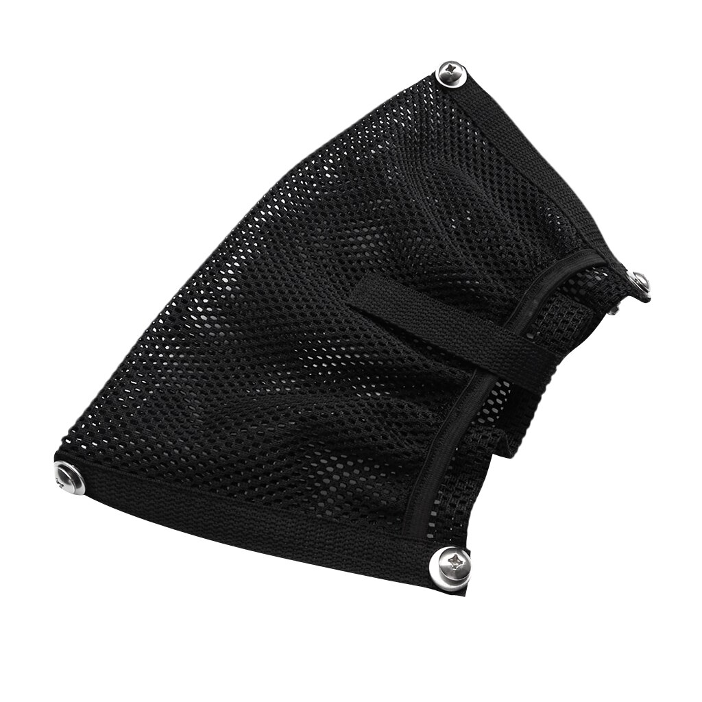 Premium Black Nylon Boat Kayak Canoe Storage Mesh Side Pouch Bag Gear Holder With Stainless Steel Bolt Screws and Washers