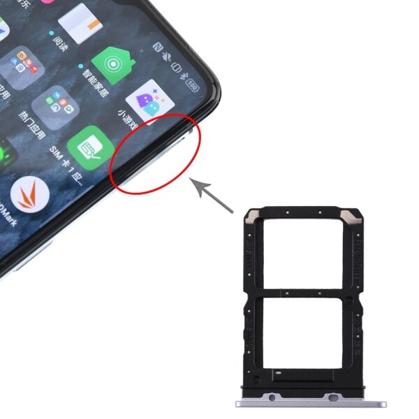 Sim Kaart Lade + Sim Card Tray Voor Oppo Realme X2 Pro Sim Card Tray Vervangende Onderdelen