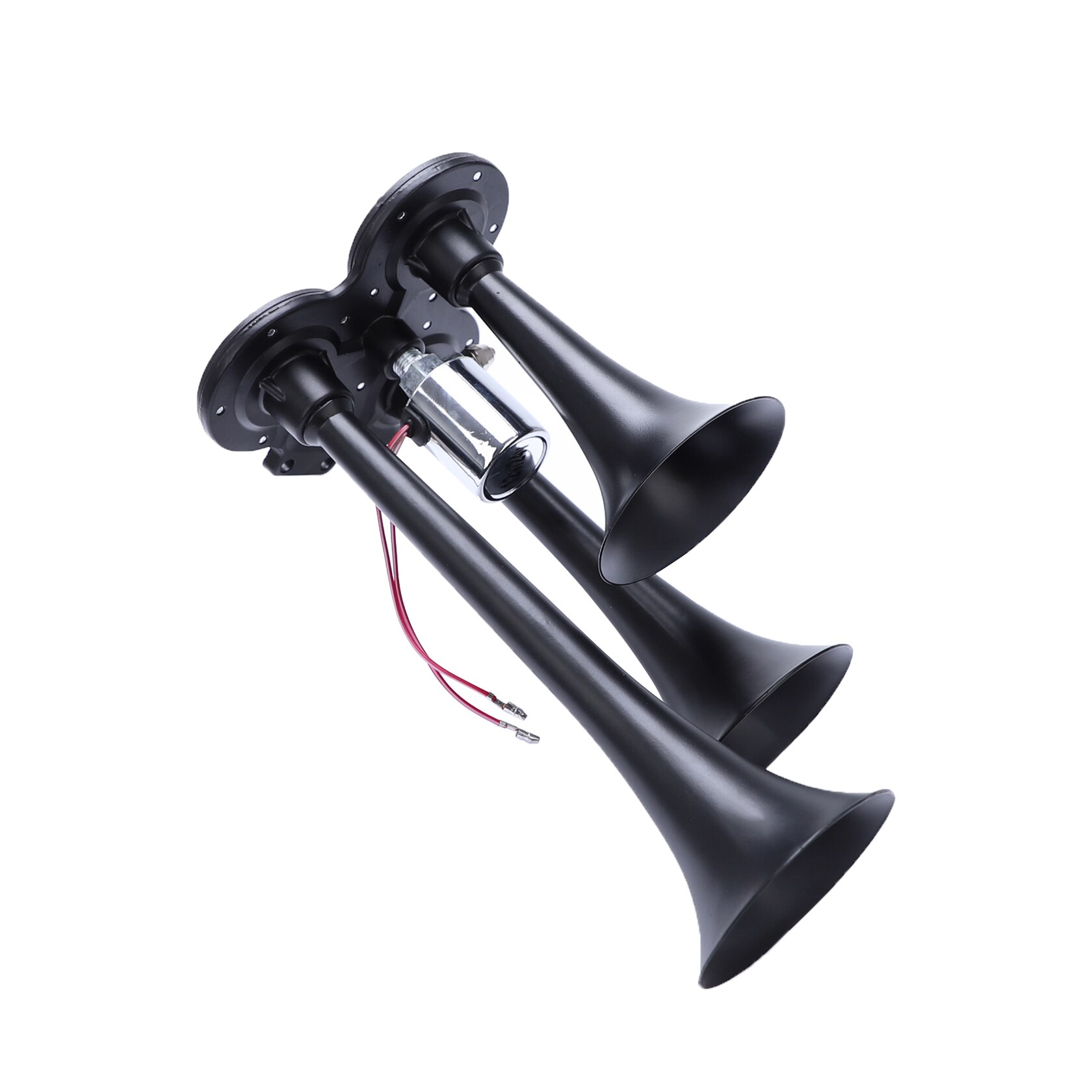 Hoorn Trein Luchthoorn 3 Trompetten Zwart Fit Voor Truck/Auto/Suv Luid Geluid Db 12V/24V