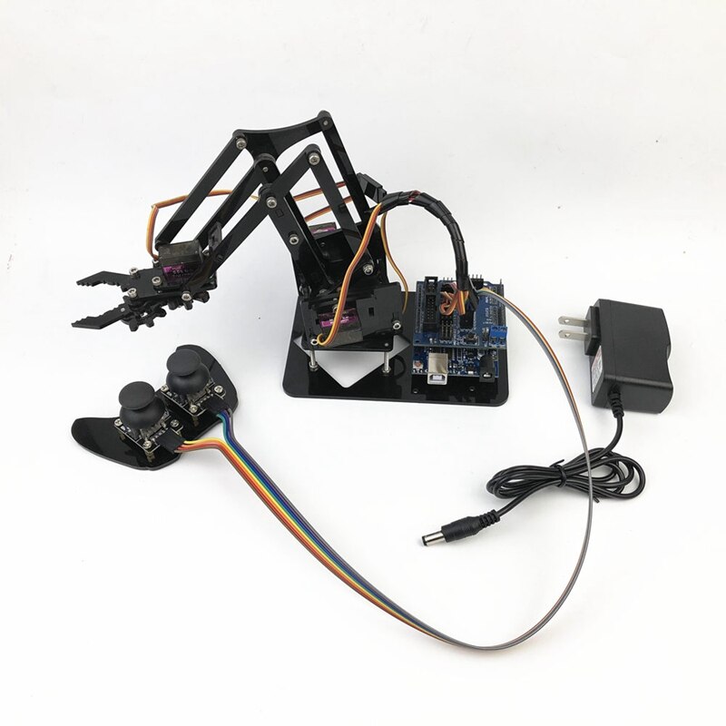 4DOF manipulador para Arduino brazo robótico Control remoto Mg90S Arduino Robot Arm Kit de aprendizaje montaje Robot programación Arduino