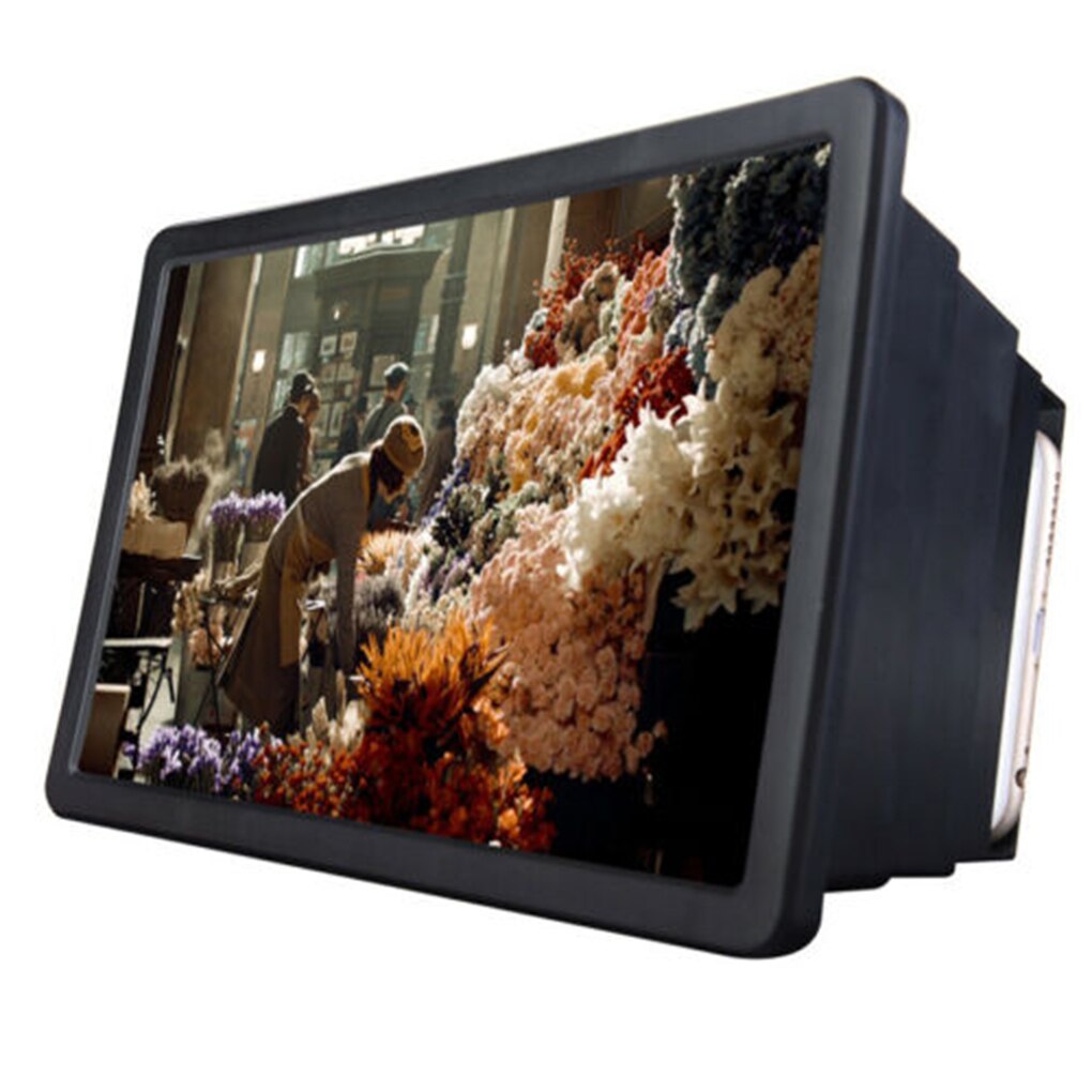F2 Opvouwbare Mobiele Telefoon 3D Movie Versterker Screen Vergroten Hd Stralingsbescherming Vergrootglas Met Standaard Houder: 1