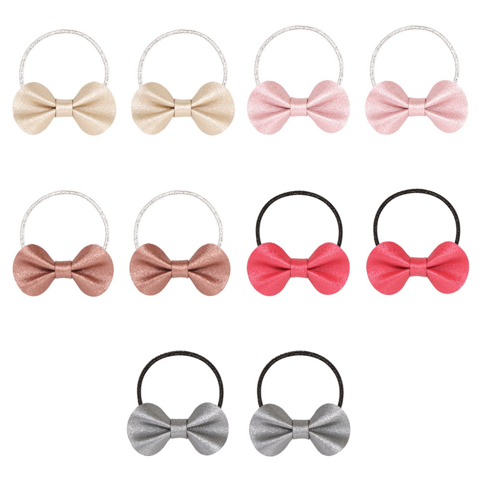 10Pcs Shiny Glittery Haarelastiekjes Chouchou Baby Kleine Haar Tie Hoofdbanden Baby Elastische Haarbanden Voor Meisjes Baby Haar Accessoires: Default Title