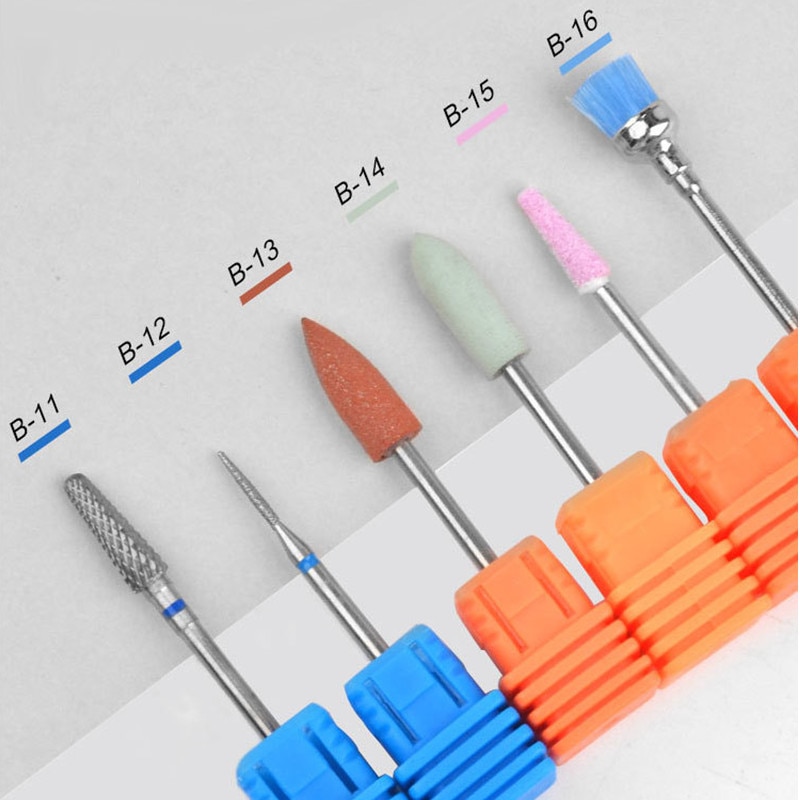 White 1 Pc Silicon Carbide Nail Drill Bits Flexible Polisher Manicure Machine Nail Accessories Electric Nail File Pedicure Tool