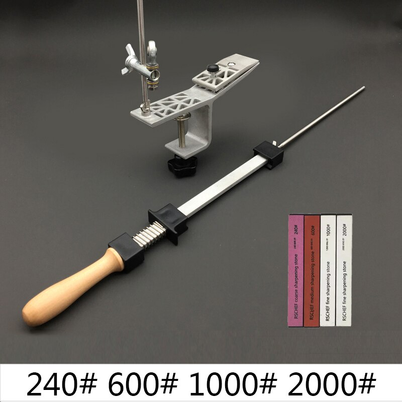 Fixed Knife Sharpener Sharpening stone Kitchen Sharpening system Angle Honing Diamond Grinder 80-3000# Whetstone: GT-C-4R