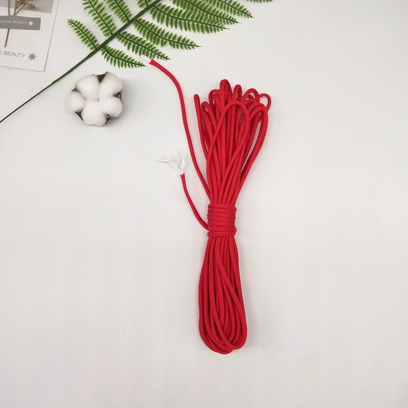 10m/ parti 4mm bredde 7 reb kerne nylon polyester reb klatrebåd sejlline remskive reb tøjsnor overlevelse faldskærmssnor: 4mm røde