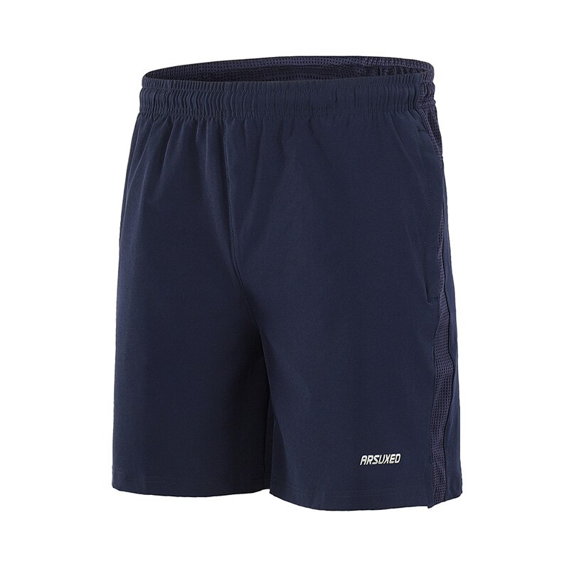 ARSUXEO Laufhose Mtb Shorts Männer Quick Dry Atmungsaktive Trainings Jogging Mountainbike Shorts Workout Gym Kleidung Lose Fit: dark blue / L