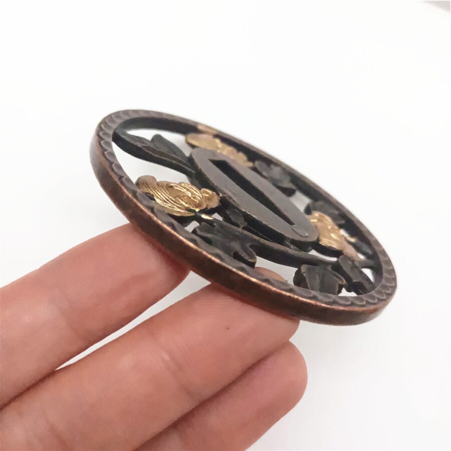 A Set Kirsite Sword Handle/Hand-Guard For Katana/Wakizashi/Tanto Nice Metal Fittings Tsuba+Menuki+Fuchi+Kashira+Habaki+Seppa