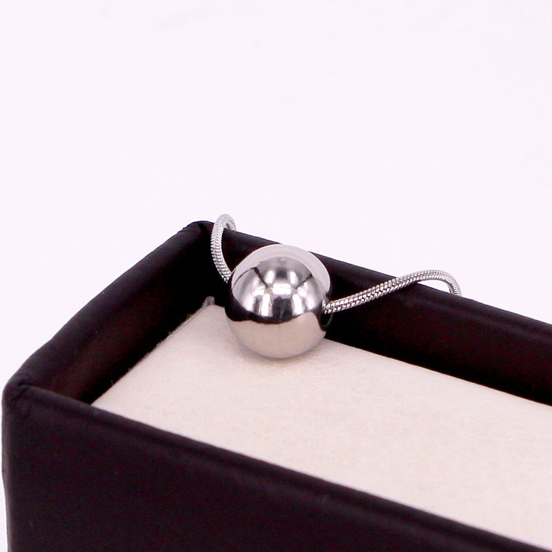 Mode Solid Transit Ronde Stalen Bal Hanger Snake Bone Ketting Voor Vrouwen Party Liefde Sieraden