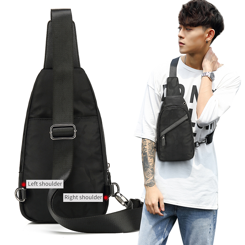 YOUMIAN men's chest bag Korean version of the large-capacity casual anti-theft men's waterproof shoulder Messenger bag