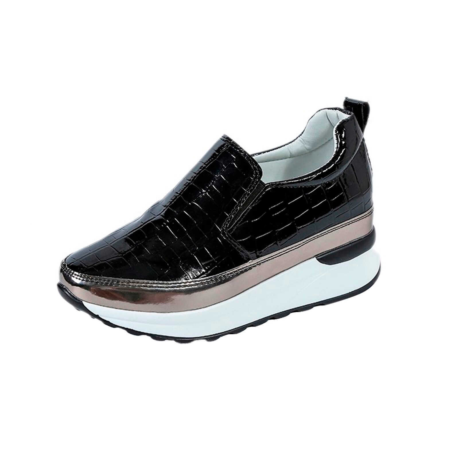 femmes baskets vulcanisé chaussures dames chaussures décontractées respirant Tennis maille chaussures plates grande taille Couple chaussures taille 35-43 #3: Black / 8