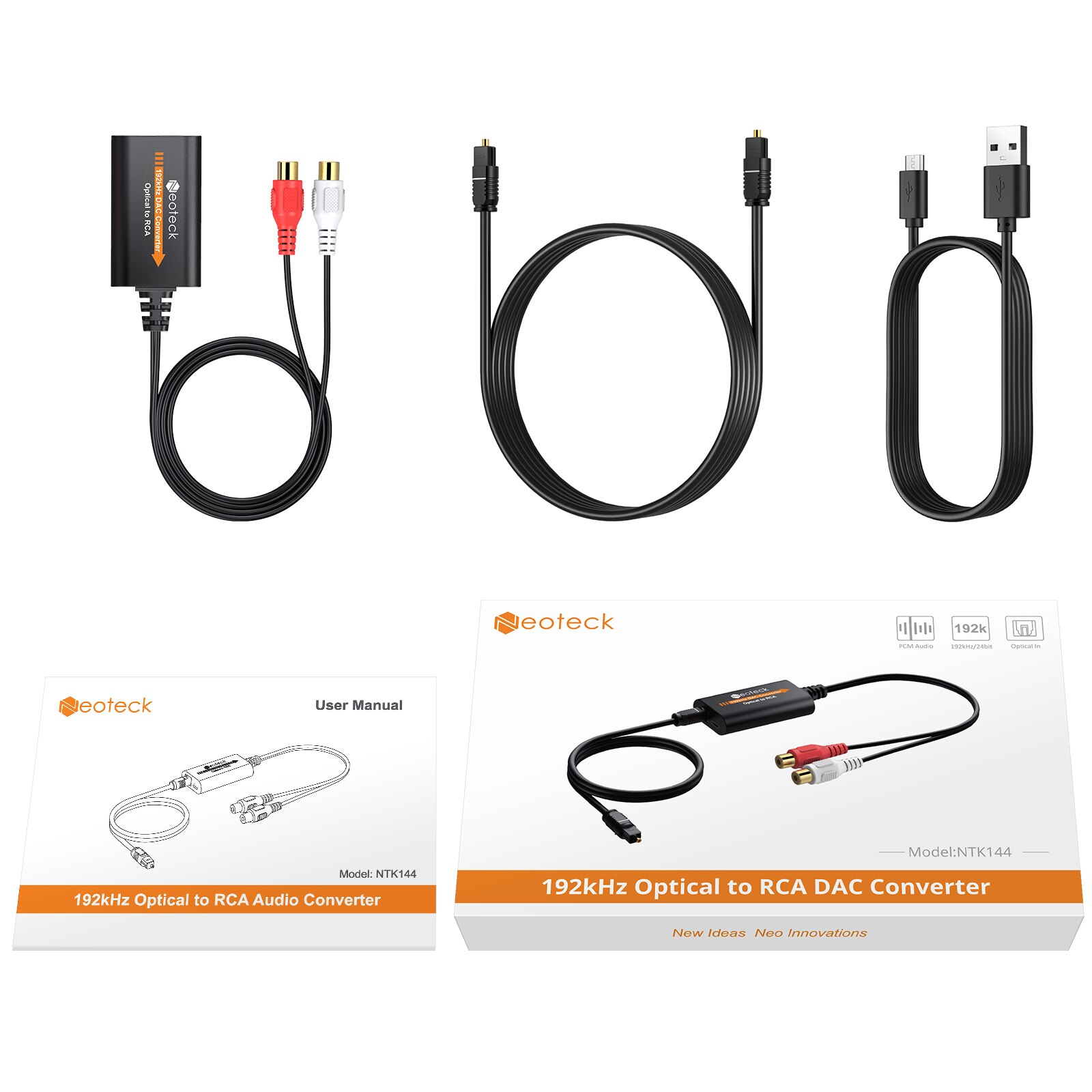 Convertidor DAC de 192kHz Neoteck SPDIF a RCA – Grandado
