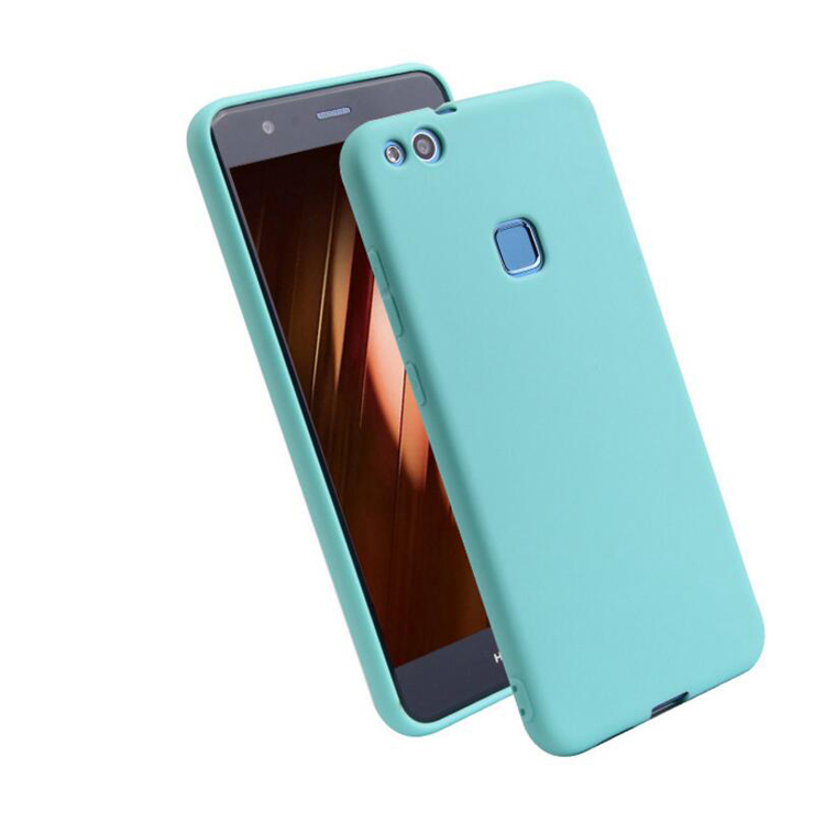 Huawei P10 Lite Silicone Soft Tpu Cover Case Voor Huawei P10lite Crystal Clear En Matte Candy Effen Kleuren Cover Terug case: Huawei P10 / Sky blue