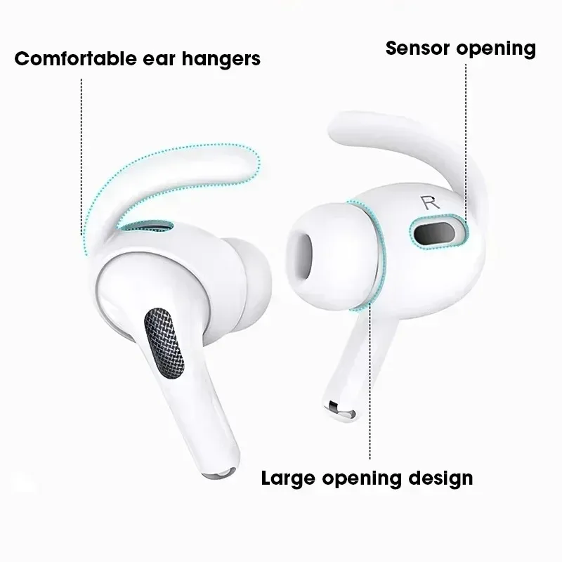 In-Ear Eartips Hook Silicone for Apple Airpods Pro Protector Earphone Case Earpads with Anti-slip Earhook for Apple AirPods Pro