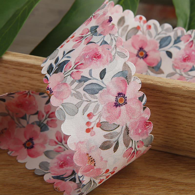 5 Yards 38MM Wave Edge Flowers Pink Ribbons Hair Bows DIY Crafts Handmade Accessories YM2023062703: Antique Brass