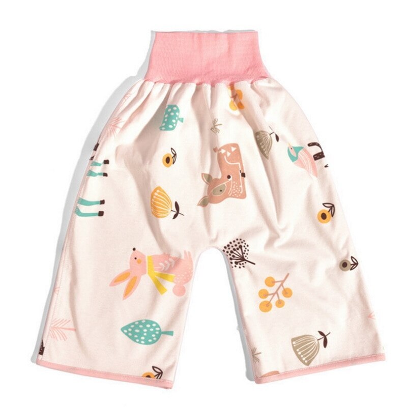 washable prevent bed wetting pure cotton high waist diaper pants prevent leakage of urine learning traning pants: 4
