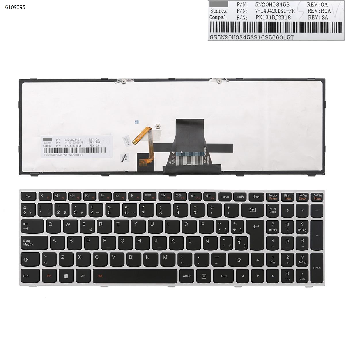 SP Spanish Layout Replacement Keyboard for Lenovo G51-35 G70-35 G70-70 G70-80 Z50-70 Z50-75 Z51-70 Z70-80 Laptop Backlit