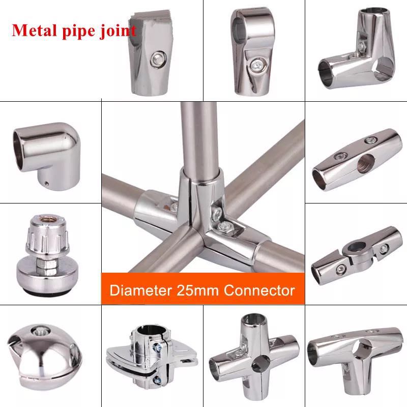 Aluminiumslegering til 25mm rørforbindelser i rustfrit stål faste dele landing udluftningsstativ rørfittings stang rundt rør