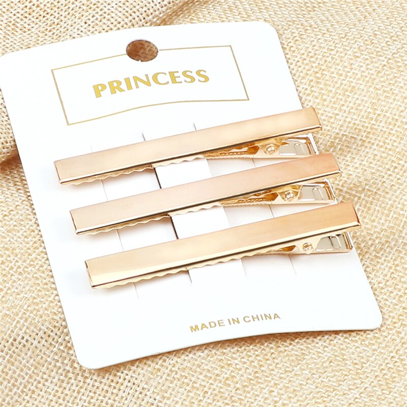 50 unids/lote de pinzas para el cabello de Color dorado y plateado, pasadores metálicos de , horquillas DIY, accesorios para el cabello para mujeres y niñas, herramientas para el cabello: YELLOW