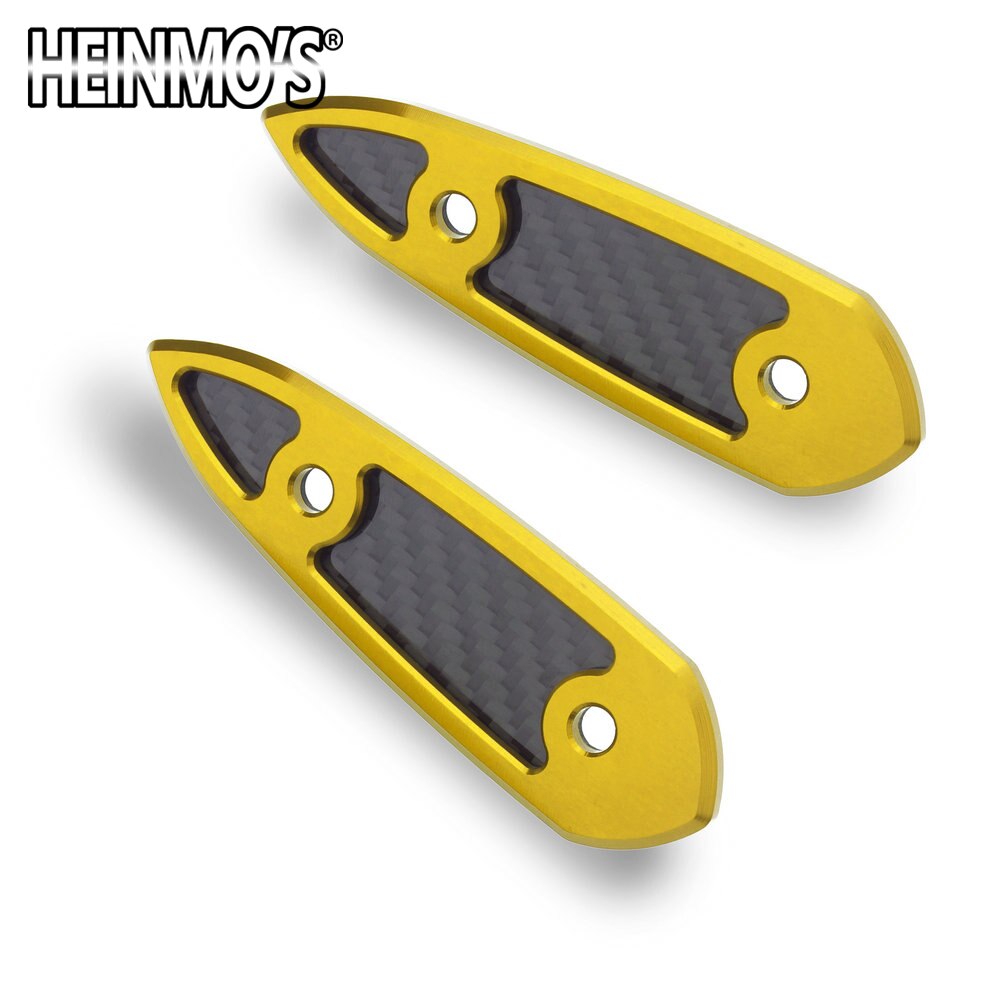 Soporte de espejos retrovisores laterales para motocicleta, accesorios de moto, tapas de agujero para espejo, para Yamaha YZF R3 YZF R25: Oro